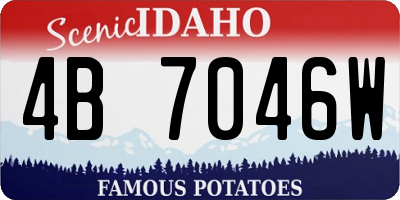 ID license plate 4B7046W