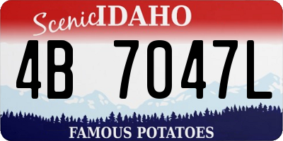 ID license plate 4B7047L