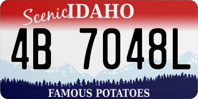 ID license plate 4B7048L