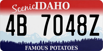 ID license plate 4B7048Z