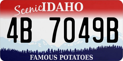 ID license plate 4B7049B