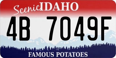 ID license plate 4B7049F