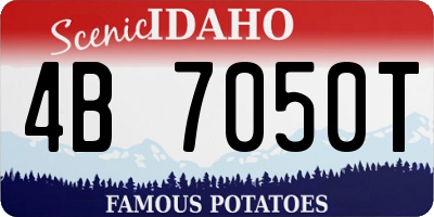 ID license plate 4B7050T