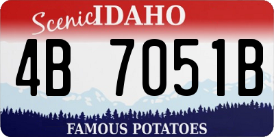 ID license plate 4B7051B