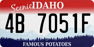 ID license plate 4B7051F