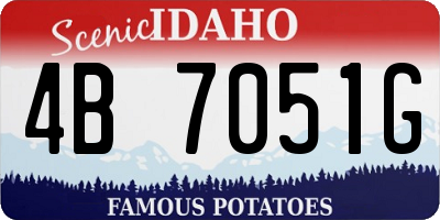 ID license plate 4B7051G