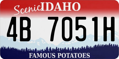 ID license plate 4B7051H