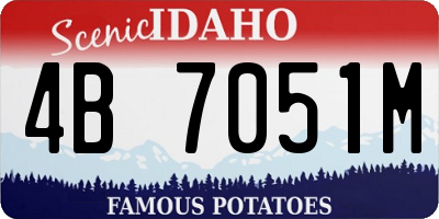 ID license plate 4B7051M