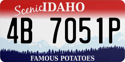ID license plate 4B7051P
