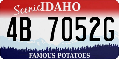 ID license plate 4B7052G
