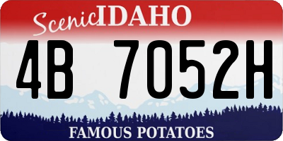ID license plate 4B7052H