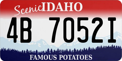 ID license plate 4B7052I