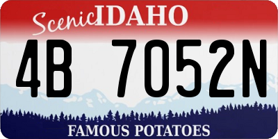 ID license plate 4B7052N