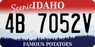 ID license plate 4B7052V