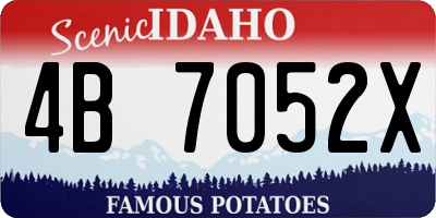 ID license plate 4B7052X