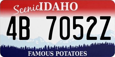 ID license plate 4B7052Z