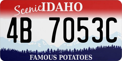 ID license plate 4B7053C