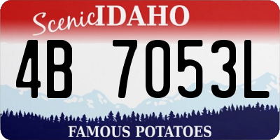 ID license plate 4B7053L