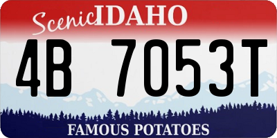 ID license plate 4B7053T