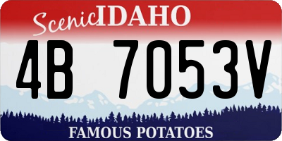 ID license plate 4B7053V