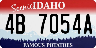 ID license plate 4B7054A
