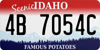ID license plate 4B7054C