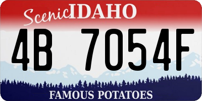 ID license plate 4B7054F