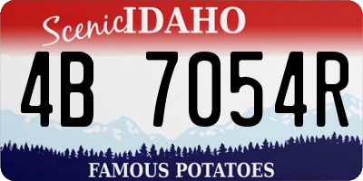 ID license plate 4B7054R