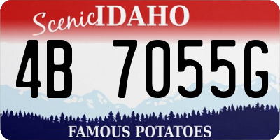 ID license plate 4B7055G