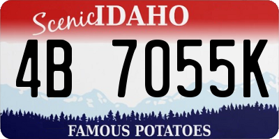 ID license plate 4B7055K