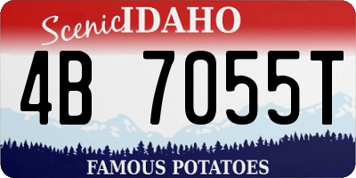 ID license plate 4B7055T