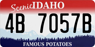 ID license plate 4B7057B