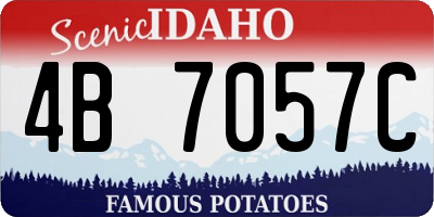 ID license plate 4B7057C