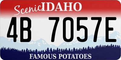 ID license plate 4B7057E