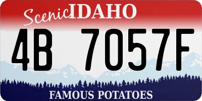 ID license plate 4B7057F