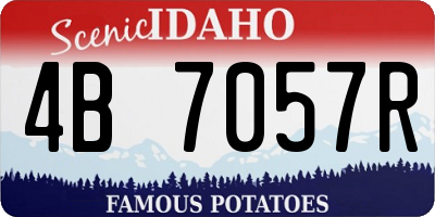ID license plate 4B7057R