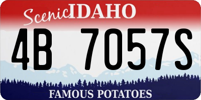 ID license plate 4B7057S