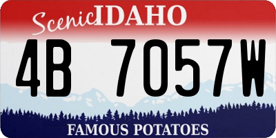 ID license plate 4B7057W