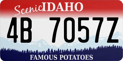 ID license plate 4B7057Z