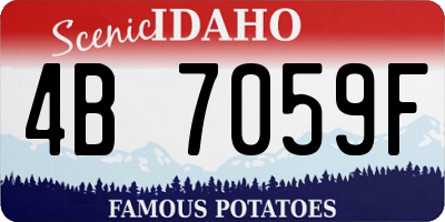 ID license plate 4B7059F
