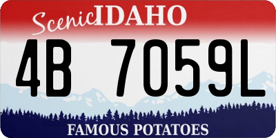 ID license plate 4B7059L