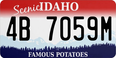 ID license plate 4B7059M