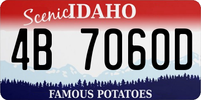 ID license plate 4B7060D