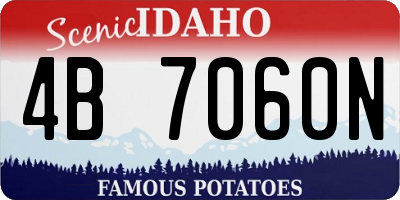 ID license plate 4B7060N