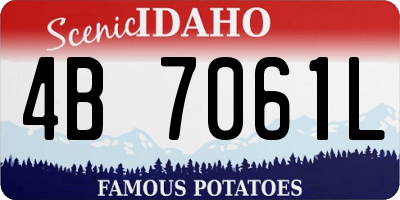ID license plate 4B7061L