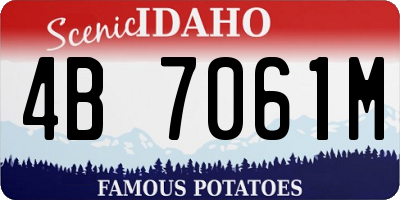 ID license plate 4B7061M