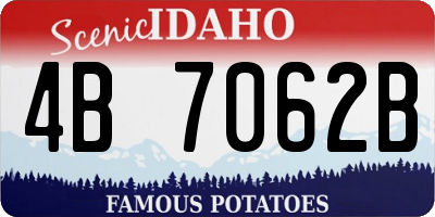 ID license plate 4B7062B