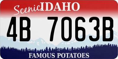ID license plate 4B7063B