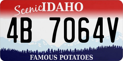 ID license plate 4B7064V