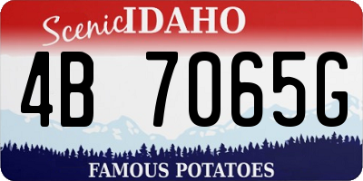 ID license plate 4B7065G